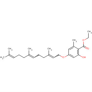 Benzoic acid, 2-hydroxy-6-methyl-4-[(3,7,11-trimethyl-2,6,10-dodecatrienyl)oxy]-, ethyl ester, (E,E)-