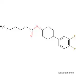 Molecular Structure of 189244-60-8 (Hexanoic acid, 4-(3,4-difluorophenyl)cyclohexyl ester, trans-)