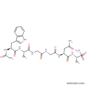 Molecular Structure of 189261-16-3 (L-Alaninamide, N-acetyl-L-tryptophyl-L-alanylglycylglycyl-L-asparaginyl-)