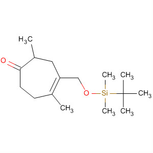 Molecular Structure of 189263-65-8 (4-Cyclohepten-1-one,
4-[[[(1,1-dimethylethyl)dimethylsilyl]oxy]methyl]-2,5-dimethyl-)