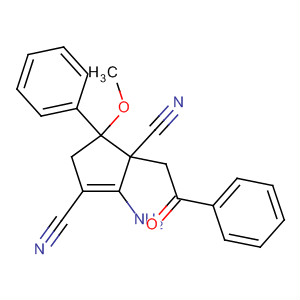 1-Cyclopentene-1,3-dicarbonitrile, 2-amino-4-methoxy-3-(2-oxo-2-phenylethyl)-4-phenyl-