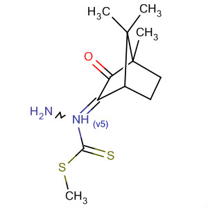 Molecular Structure of 189273-36-7 (Hydrazinecarbodithioic acid,
(4,7,7-trimethyl-3-oxobicyclo[2.2.1]hept-2-ylidene)-, methyl ester)