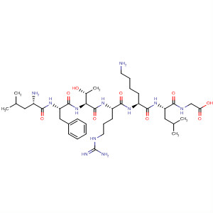 Molecular Structure of 189279-82-1 (Glycine, L-leucyl-L-phenylalanyl-L-threonyl-L-arginyl-L-lysyl-L-leucyl-)