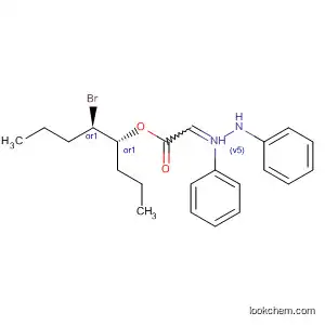 Acetic acid, (diphenylhydrazono)-, (1R,2R)-2-bromo-1-propylpentyl
ester, rel-