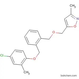 Molecular Structure of 189375-13-1 (Isoxazole,
5-[[2-[(4-chloro-2-methylphenoxy)methyl]phenyl]methoxymethyl]-3-methyl
-)