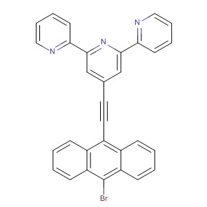 Molecular Structure of 189497-39-0 (2,2':6',2''-Terpyridine, 4'-[(10-bromo-9-anthracenyl)ethynyl]-)