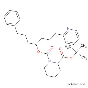 Molecular Structure of 189754-03-8 (1,2-Piperidinedicarboxylic acid, 1-(1,1-dimethylethyl)
2-[1-(3-phenylpropyl)-4-(2-pyridinyl)butyl] ester, (2S)-)