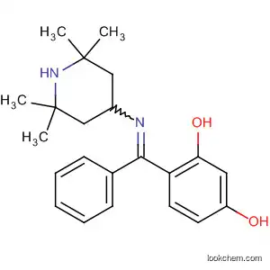 Molecular Structure of 189887-18-1 (4-{phenyl[(2,2,6,6-tetramethyl-4-piperidinyl)imino]methyl}-1,3-benzenediol)