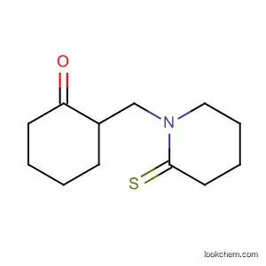Molecular Structure of 189940-42-9 (Cyclohexanone,  2-[(2-thioxo-1-piperidinyl)methyl]-)