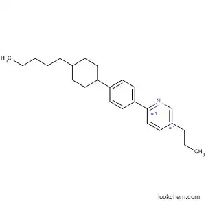 Molecular Structure of 189942-40-3 (Pyridine, 2-[4-(4-pentylcyclohexyl)phenyl]-5-propyl-, trans-)