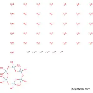 Molecular Structure of 190315-29-8 (1,3,5,7,9,11-Hexaoxa-2,4,6,8,10,12-hexagermacyclododecane,
2,2,4,4,6,6,8,8,10,10,12,12-dodecahydroxy-, copper(2+) salt (1:6),
hexahydrate)