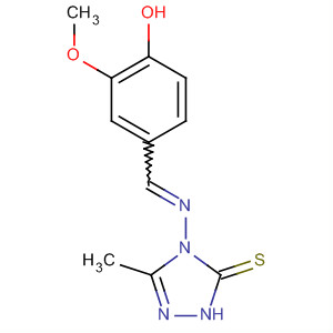 Molecular Structure of 190326-21-7 (3H-1,2,4-Triazole-3-thione,
2,4-dihydro-4-[[(4-hydroxy-3-methoxyphenyl)methylene]amino]-5-methyl-)