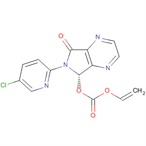 Molecular Structure of 190369-21-2 (Carbonic acid,
6-(5-chloro-2-pyridinyl)-6,7-dihydro-7-oxo-5H-pyrrolo[3,4-b]pyrazin-5-yl
ethenyl ester, (S)-)