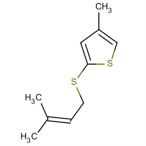 Molecular Structure of 190433-94-4 (Thiophene, 4-methyl-2-[(3-methyl-2-butenyl)thio]-)