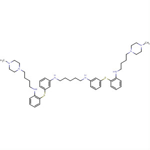Molecular Structure of 192388-15-1 (1,5-Pentanediamine,
N,N'-bis[3-[[2-[[4-(4-methyl-1-piperazinyl)butyl]amino]phenyl]thio]phenyl]
-)