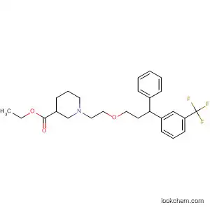 Molecular Structure of 192638-57-6 (3-Piperidinecarboxylic acid,
1-[2-[3-phenyl-3-[3-(trifluoromethyl)phenyl]propoxy]ethyl]-, ethyl ester,
(3R)-)