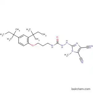 Molecular Structure of 192713-20-5 (Hydrazinecarboxamide,
N-[3-[2,4-bis(1,1-dimethylpropyl)phenoxy]propyl]-2-(4,5-dicyano-1-meth
yl-1H-imidazol-2-yl)-)
