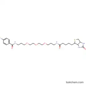 Molecular Structure of 192720-66-4 (1H-Thieno[3,4-d]imidazole-4-pentanamide,
hexahydro-N-[15-(4-iodophenyl)-15-oxo-4,7,10-trioxa-14-azapentadec-
1-yl]-2-oxo-)