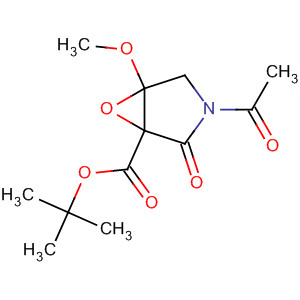 Molecular Structure of 192758-66-0 (6-Oxa-3-azabicyclo[3.1.0]hexane-1-carboxylic acid,
3-acetyl-5-methoxy-2-oxo-, 1,1-dimethylethyl ester)