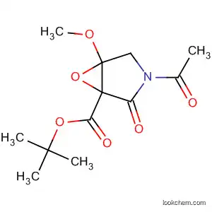 Molecular Structure of 192758-66-0 (6-Oxa-3-azabicyclo[3.1.0]hexane-1-carboxylic acid,
3-acetyl-5-methoxy-2-oxo-, 1,1-dimethylethyl ester)