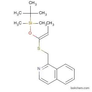 Molecular Structure of 192769-82-7 (Isoquinoline,
1-[[[1-[[(1,1-dimethylethyl)dimethylsilyl]oxy]-1-propenyl]thio]methyl]-, (E)-)