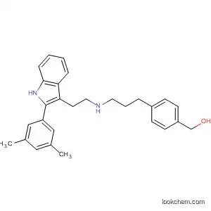 Molecular Structure of 192771-19-0 (Benzenemethanol,
4-[3-[[2-[2-(3,5-dimethylphenyl)-1H-indol-3-yl]ethyl]amino]propyl]-)