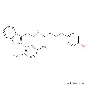 Molecular Structure of 192772-02-4 (Phenol, 4-[4-[[2-[2-(2,5-dimethylphenyl)-1H-indol-3-yl]ethyl]amino]butyl]-)
