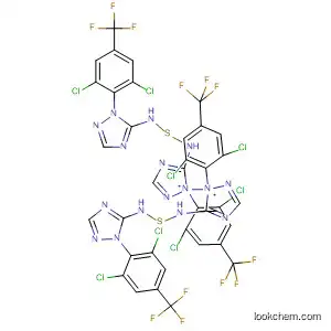 Molecular Structure of 192863-21-1 (1H-1,2,4-Triazol-5-amine,
3,3'-dithiobis[1-[2,6-dichloro-4-(trifluoromethyl)phenyl]-)