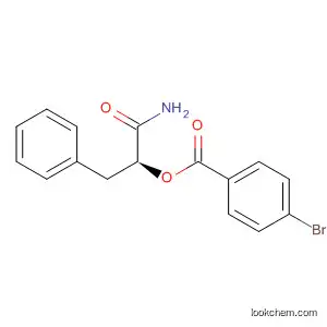 Molecular Structure of 192864-47-4 (Benzoic acid, 4-bromo-, 2-amino-2-oxo-1-(phenylmethyl)ethyl ester,
(S)-)