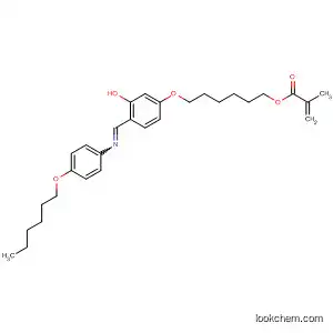 Molecular Structure of 192872-52-9 (2-Propenoic acid, 2-methyl-,
6-[4-[[[4-(hexyloxy)phenyl]imino]methyl]-3-hydroxyphenoxy]hexyl ester)