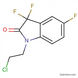 Molecular Structure of 192928-43-1 (2H-Indol-2-one, 1-(2-chloroethyl)-3,3,5-trifluoro-1,3-dihydro-)