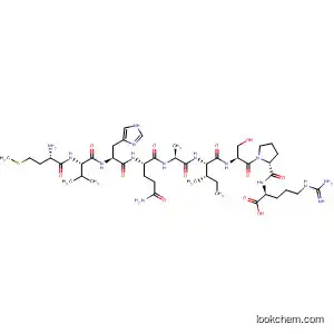 Molecular Structure of 135993-84-9 (L-Arginine,
L-methionyl-L-valyl-L-histidyl-L-glutaminyl-L-alanyl-L-isoleucyl-L-seryl-L-prol
yl-)