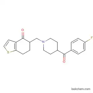 Molecular Structure of 142407-97-4 (Benzo[b]thiophen-4(5H)-one,
5-[[4-(4-fluorobenzoyl)-1-piperidinyl]methyl]-6,7-dihydro-)