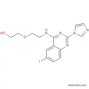 Molecular Structure of 157941-29-2 (Ethanol, 2-[2-[[2-(1H-imidazol-1-yl)-6-iodo-4-quinazolinyl]amino]ethoxy]-)