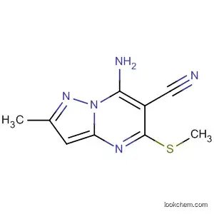 Molecular Structure of 174749-95-2 (Pyrazolo[1,5-a]pyrimidine-6-carbonitrile,
7-amino-2-methyl-5-(methylthio)-)