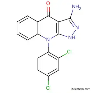 4H-Pyrazolo[3,4-b]quinolin-4-one,
3-amino-9-(2,4-dichlorophenyl)-1,9-dihydro-