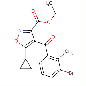 3-Isoxazolecarboxylic acid,  4-(3-bromo-2-methylbenzoyl)-5-cyclopropyl-, ethyl ester