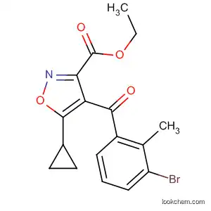 Molecular Structure of 193157-20-9 (3-Isoxazolecarboxylic acid,
4-(3-bromo-2-methylbenzoyl)-5-cyclopropyl-, ethyl ester)
