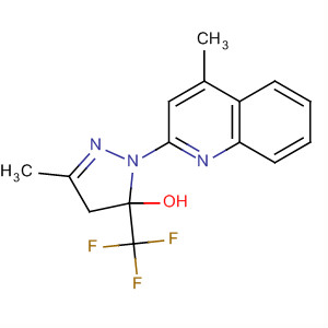 Molecular Structure of 193203-32-6 (1H-Pyrazol-5-ol,
4,5-dihydro-3-methyl-1-(4-methyl-2-quinolinyl)-5-(trifluoromethyl)-)