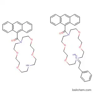 Molecular Structure of 193339-66-1 (1,4,10,13-Tetraoxa-7,16-diazacyclooctadecane,
7,7'-(2-phenylethylidene)bis[16-(9-anthracenylcarbonyl)-)