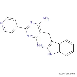 Molecular Structure of 193420-72-3 (4,6-Pyrimidinediamine, 5-(1H-indol-3-ylmethyl)-2-(4-pyridinyl)-)
