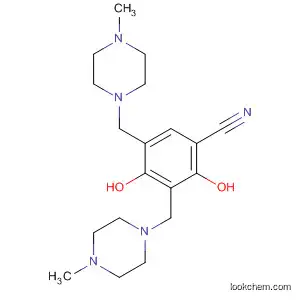 Molecular Structure of 193552-33-9 (Benzonitrile, 4-hydroxy-3,5-bis[(4-methyl-1-piperazinyl)methyl]-,
monohydrate)
