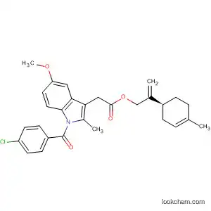 Molecular Structure of 193603-91-7 (1H-Indole-3-acetic acid, 1-(4-chlorobenzoyl)-5-methoxy-2-methyl-,
2-(4-methyl-3-cyclohexen-1-yl)-2-propenyl ester, (S)-)