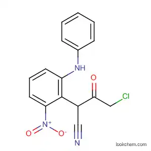 Molecular Structure of 193604-23-8 (Benzeneacetonitrile, a-(chloroacetyl)-3-nitro-a-(phenylamino)-)