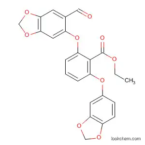 Molecular Structure of 193757-36-7 (Benzoic acid,
2-(1,3-benzodioxol-5-yloxy)-6-[(6-formyl-1,3-benzodioxol-5-yl)oxy]-, ethyl
ester)