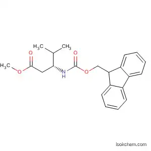 Molecular Structure of 193954-34-6 (Pentanoic acid, 3-[[(9H-fluoren-9-ylmethoxy)carbonyl]amino]-4-methyl-,
methyl ester, (R)-)