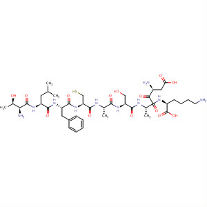 Molecular Structure of 197155-73-0 (L-Lysine,
L-threonyl-L-leucyl-L-phenylalanyl-L-cysteinyl-L-alanyl-L-seryl-L-a-aspartyl-
L-alanyl-)