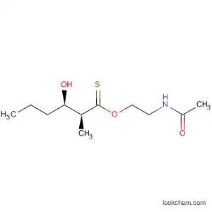 Molecular Structure of 197640-48-5 (Hexanethioic acid, 3-hydroxy-2-methyl-, S-[2-(acetylamino)ethyl] ester,
(2S,3R)-)