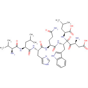 Molecular Structure of 199528-59-1 (L-Leucine, L-valyl-L-leucyl-L-histidyl-L-glutaminyl-L-a-aspartyl-L-tryptophyl-)