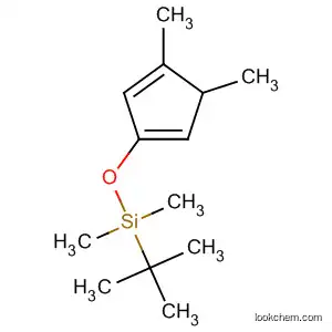 Molecular Structure of 199731-60-7 (Silane,
[(3,4-dimethyl-1,4-cyclopentadien-1-yl)oxy](1,1-dimethylethyl)dimethyl-)
